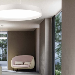 Lustra suspendata LED AVA 80cm, alb sau negru 218515 universul-luminii.ro