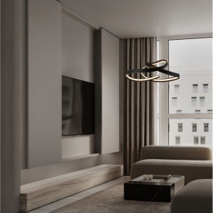 Lustra suspendata LED CCT OLIA aluminiu negru - Img 7