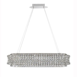 Lustra suspendata LED crom, cristale sticla CELYSIA 100x30cm
