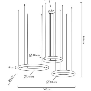 Lustra suspendata LED design ambiental Ring 3A auriu - Img 2