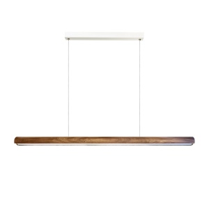 Lustra suspendata LED design liniar din lemn Akeno - Img 9
