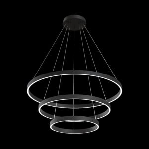 Lustra suspendata LED design tehnic Rim negru MYMOD058PL-L100B4K 91215 universul-luminii.ro