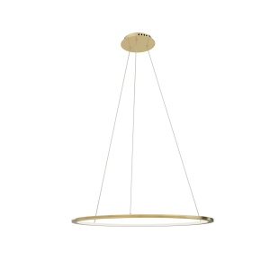 Lustra suspendata LED dimabila design modern QUEEN auriu periat, 50cm 117205 universul-luminii.ro