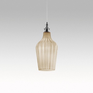Lustra suspendata, Pendul CLEOFE ambra, alb, cobalt sau ecru - Img 3