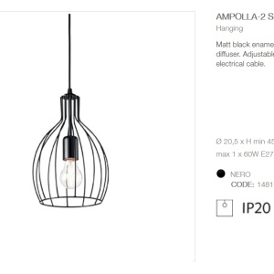 Lustra suspendata / Pendul Industrial Style AMPOLLA-2 SP1 148151 68375 universul-luminii.ro