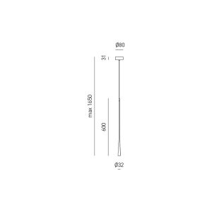 Lustra suspendata, Pendul LED slim DAFNE H-60cm alb, negru sau auriu 149675 universul-luminii.ro