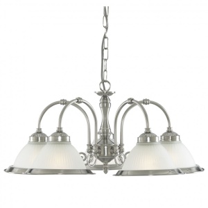 Lustra suspendata stil clasic American Diner 5L argintiu 1045-5 SRT