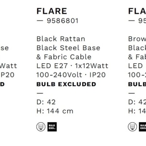 Lustra suspendata stil natural ratan maro FLARE - Img 11