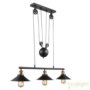 Lustra VINTAGE design deosebit cu inaltime reglabila LENIUS III 15053-3 GL 65605 universul-luminii.ro