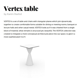 Masa de exterior / interior design modern premium VERTEX 50x50cm - Img 2