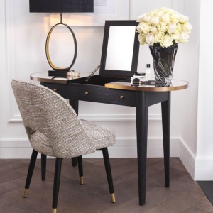 Masa de machiaj design elegant LUX Toulouse, gri carbune 114436 HZ