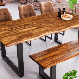 Masa design industrial Genesis 200cm salcam maro - Img 2