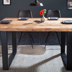 Masa design industrial Iron Craft 120cm Mango - Img 4