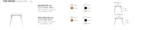 Masa design modern premium FAZ WOOD, 90x90cm - Img 9