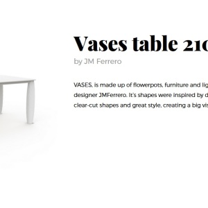 Masa dining de exterior / interior design modern premium VASES 210x100cm - Img 3