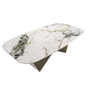 Masa dining deosebita design LUX Porcelain-Marble 240cm - Img 4