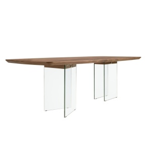 Masa dining design LUX Glass and Walnut 220x110cm - Img 3