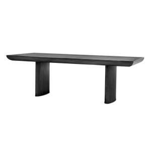 Masa Dining din Lemn, MDF furniruit, Gri Carbune, Winston 230x100cm - Img 3