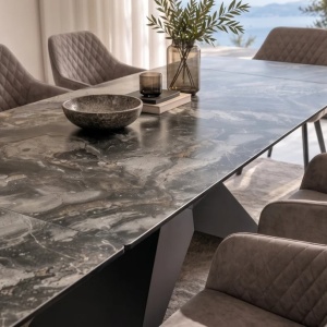 Masa Extensibila cu Blat Ceramic Taupe, DIAMOND 180-260cm - Img 8