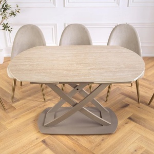 Masa extensibila cu design prin rotire Inception 130-190cm natur - Img 5