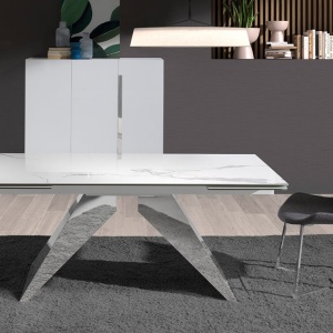 Masa extensibila deosebita design LUX Porcelain Marble 160-240cm - Img 6