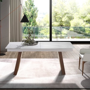 Masa extensibila deosebita design LUX Porcelain Marble 180-230cm - Img 5