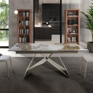 Masa extensibila deosebita design LUX Porcelain Marble 180-240cm