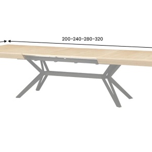 Masa extensibila GIANT 200-320cm stejar natural - Img 10