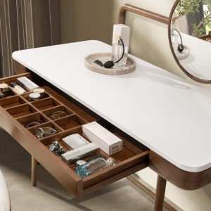 Masa machiaj design LUX White-Walnut - Img 7