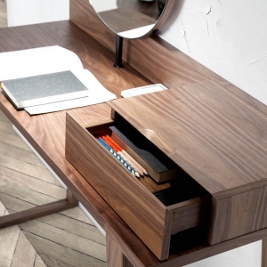 Masa machiaj eleganta, design modern Walnut AC-CP1702-DK - Img 3