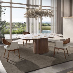 Masa marmura portelanata Walnut 240x120cm - Img 4