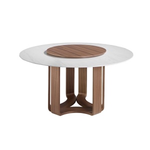 Masa rotunda deosebita design LUX Porcelain Marble 150cm - Img 7