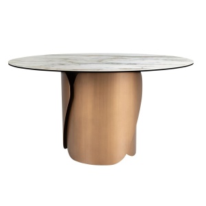 Masa rotunda design LUX Porcelain Marble 140cm - Img 2