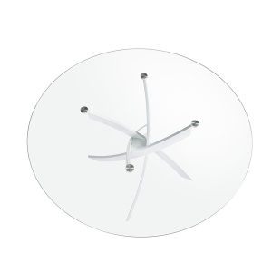 Masa rotunda design modern Veola alb, 130cm - Img 6