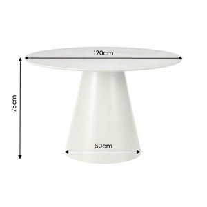 Masa rotunda gri VOGUE 120cm - Img 6