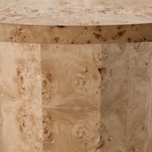 Masa rotunda LUX, Furnir Burl Mappa, Kingsgrove 150cm - Img 6