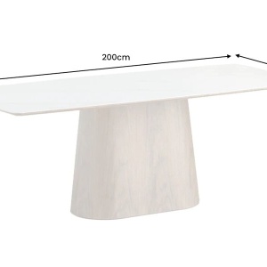 Masa sufragerie, Ceramica Alba, Furnir Nuc, UNIQUE 200cm A-45139 VC - Img 12
