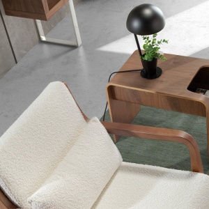 Masuta auxiliara cu spatiu pentru depozitare Walnut Wood - Img 9