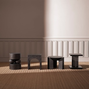 Masuta auxiliara design LUX Bravon, Ebony oak veneer - Img 2