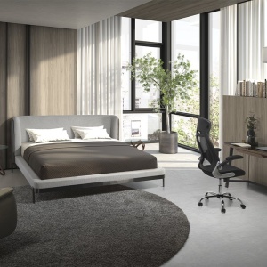Masuta auxiliara design modern Walnut Round Corner - Img 4