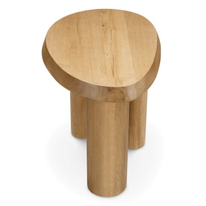 Masuta auxiliara din lemn design LUX Prelude, Reclaimed oak - Img 6