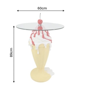 Masuta bistro stil pop art modern SWEET SOCIETY 90cm galben - Img 9