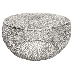 Masuta cu aspect deosebit Leaf 80cm, argintiu A-38941 VC