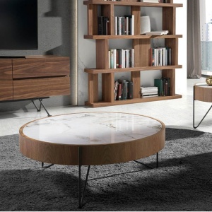 Masuta de cafea deosebita design LUX Walnut-Marble