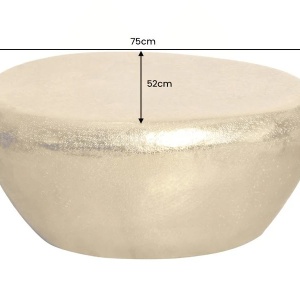 Masuta de cafea Extravaganta, Aluminiu, Auriu, STONE 75cm - Img 9