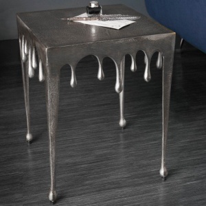Masuta deosebita design picatura Liquid Line S 44cm, argintiu - Img 7
