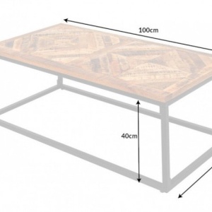 Masuta design industrial vintage Infinity Home 100cm Mango - Img 7