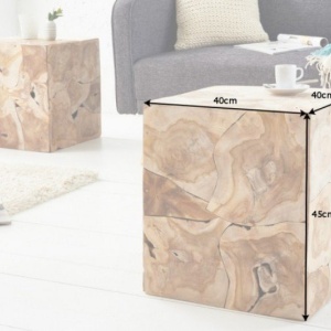 Masuta design unicat Square 40cm Teak - Img 6