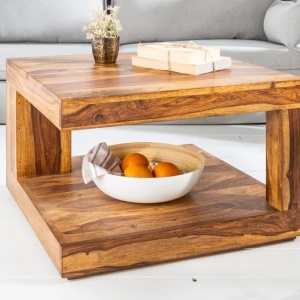 Masuta din lemn GIANT M 60x60cm Sheesham A-36331 VC - Img 2