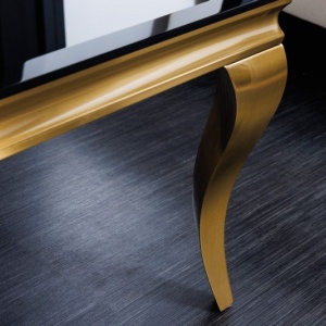 Masuta eleganta Modern Barock 100cm, negru/ auriu - Img 3